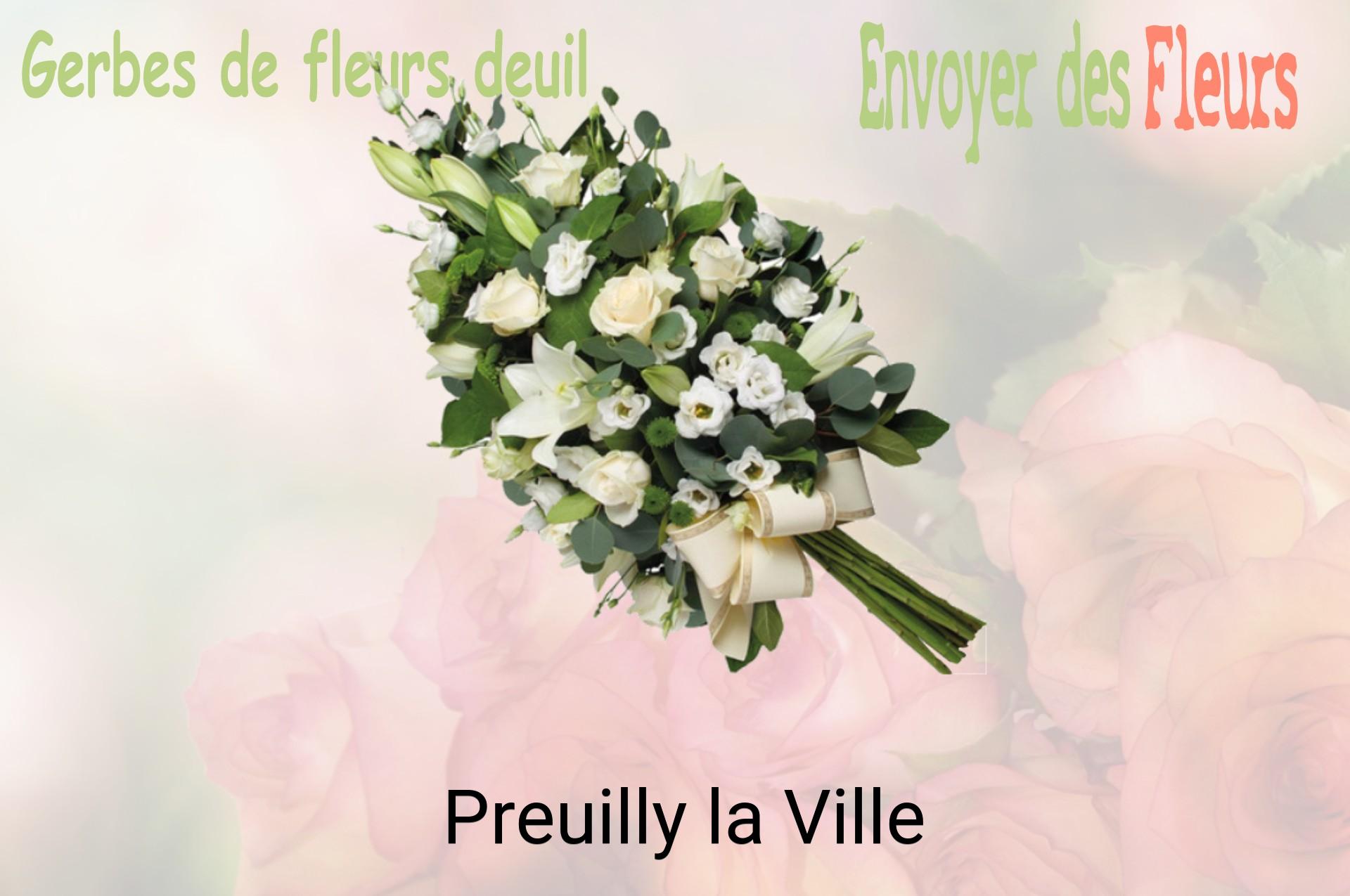 Gerbe de fleurs de deuil livrée à Preuilly-la-Ville